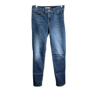 Levis 314 Shaping Straight Jeans Women's Size 28 Medium Wash‎ Blue Denim
